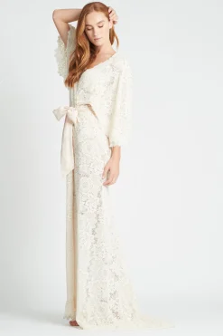 Homebodii Couture Luxury Robe Collection: Clementine Lace Robe Discount