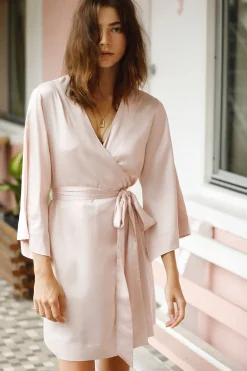Homebodii Jasmine Short Robe Online