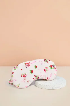 Homebodii Sweet Berry & Bows Satin Eyemask New