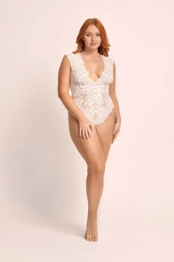 Homebodii Tatjana Lace Bodysuit White Outlet