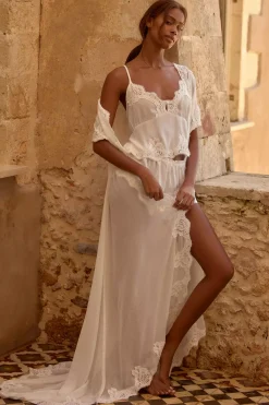Homebodii Valentina Chiffon Robe New