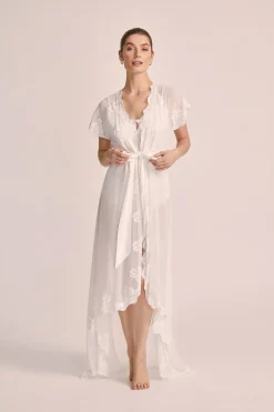 Homebodii Valentina Chiffon Robe New