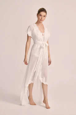 Homebodii Valentina Chiffon Robe New