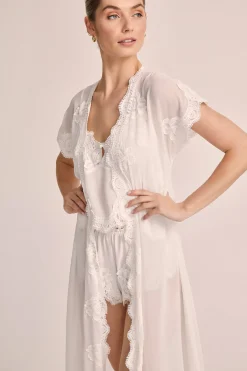 Homebodii Valentina Chiffon Robe New