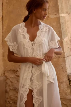 Homebodii Valentina Chiffon Robe New