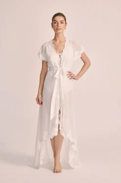 Homebodii Valentina Chiffon Robe New